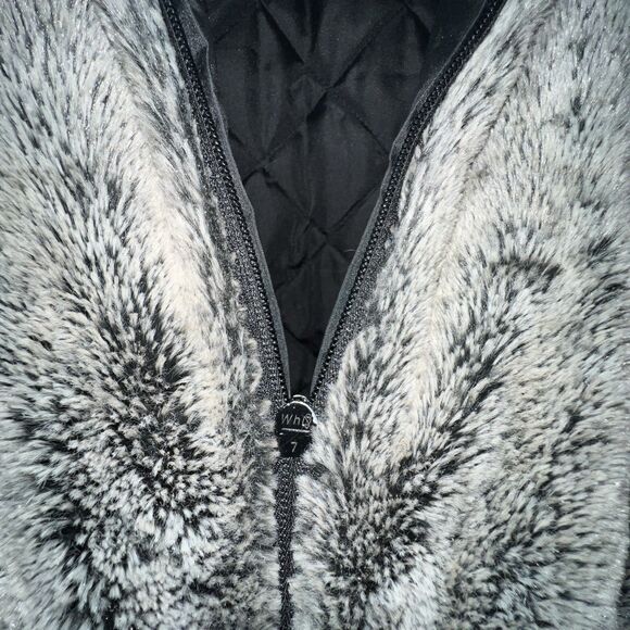 Quilted Black Vest with Faux Fur Lining Medium Pockets (Possibly Reversible) - Picture 5 of 9